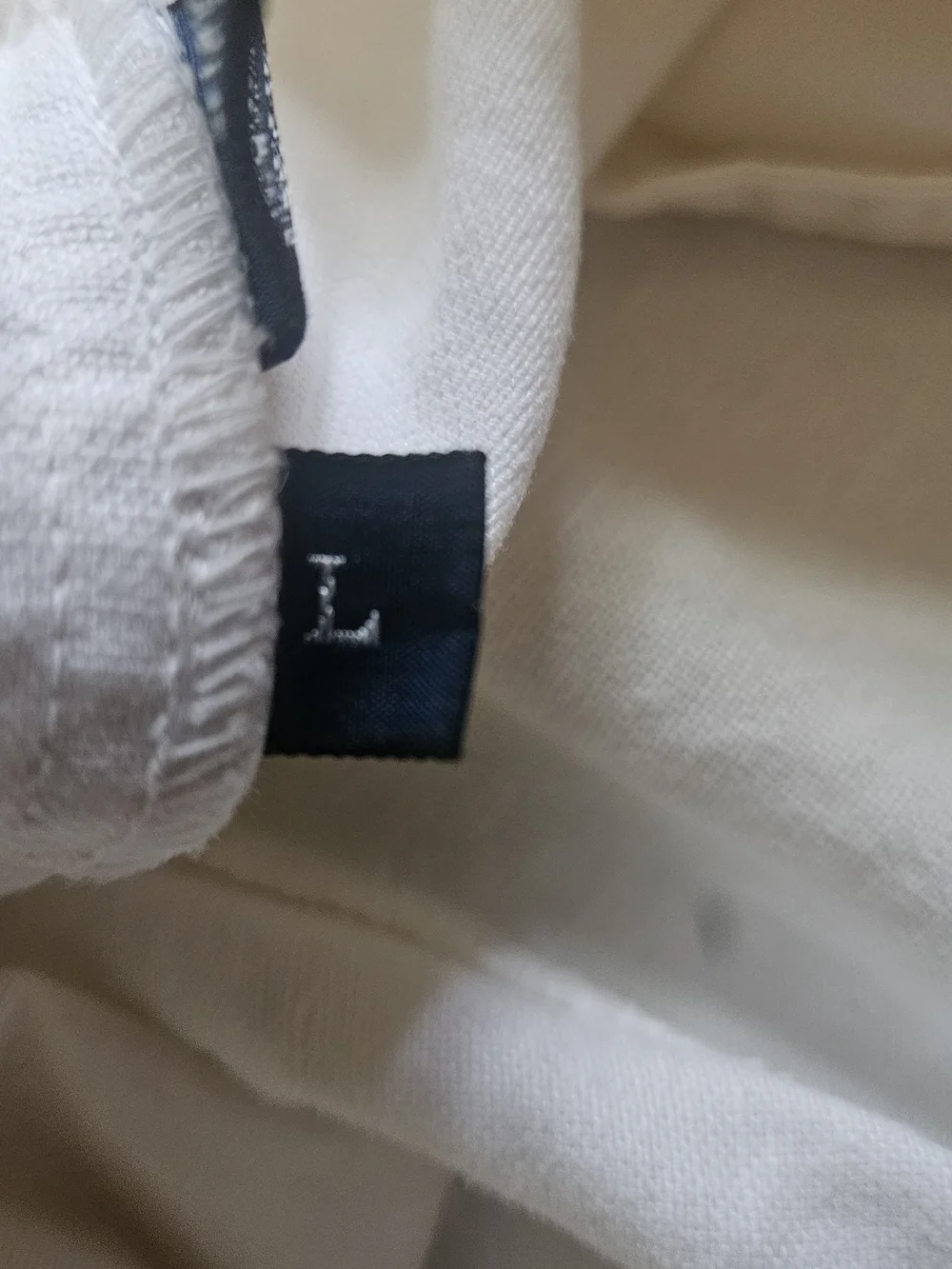 Vintage Polo Ralph Lauren Men's White Pleated Cargo Linen-Blend Pants Large